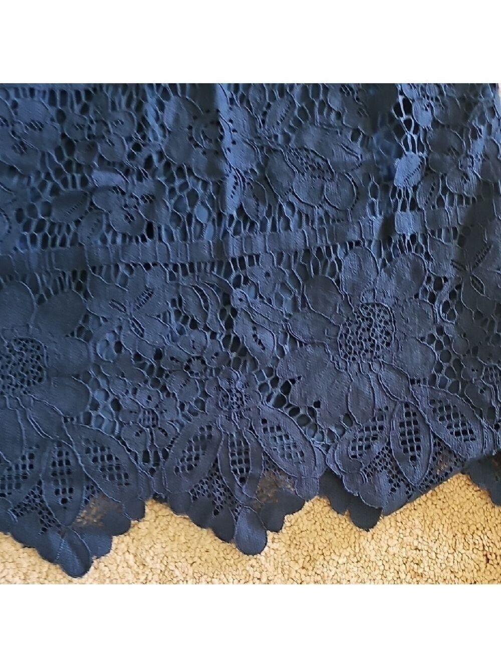 LOFT Blue Lace Skirt - Picture 5 of 8